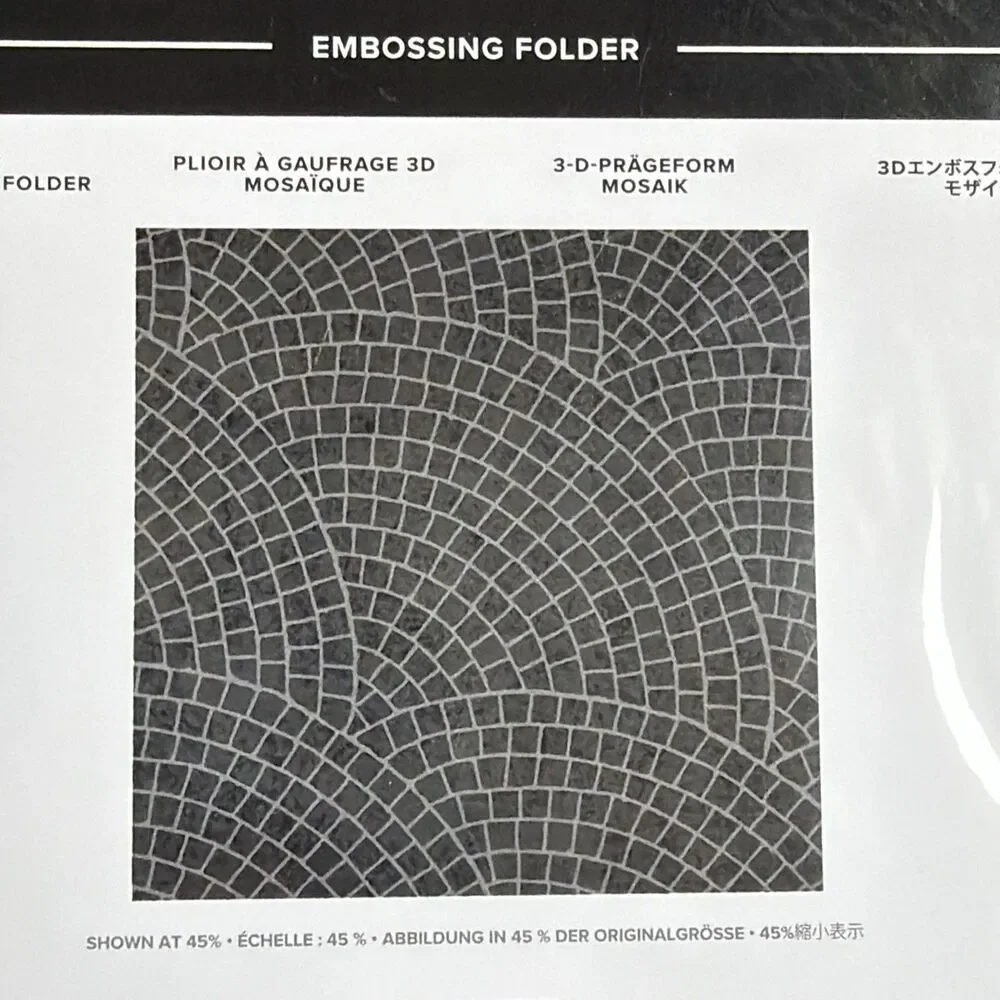 Stampin Up MOSAIC 3D EMBOSSING FOLDER RARE RETIRED beautiful embossed look